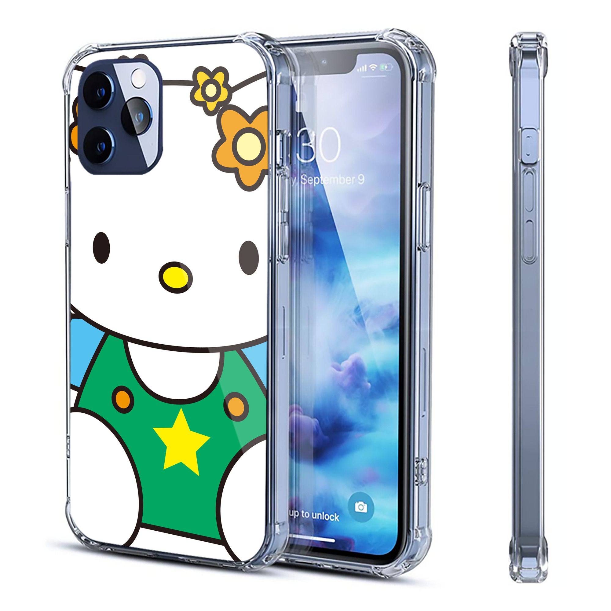 （画像用） Hello Kitty ハローキティ 【iPhone 12シリーズ対応】透明スマホケース（クリアソフトケース）